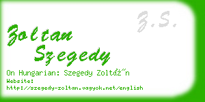 zoltan szegedy business card